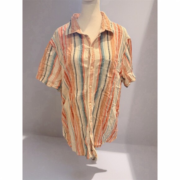 American Eagle Outfitters Other - American Eagle 1977 Shirt Mens XL Multicolor Striped Button-Up Pocket